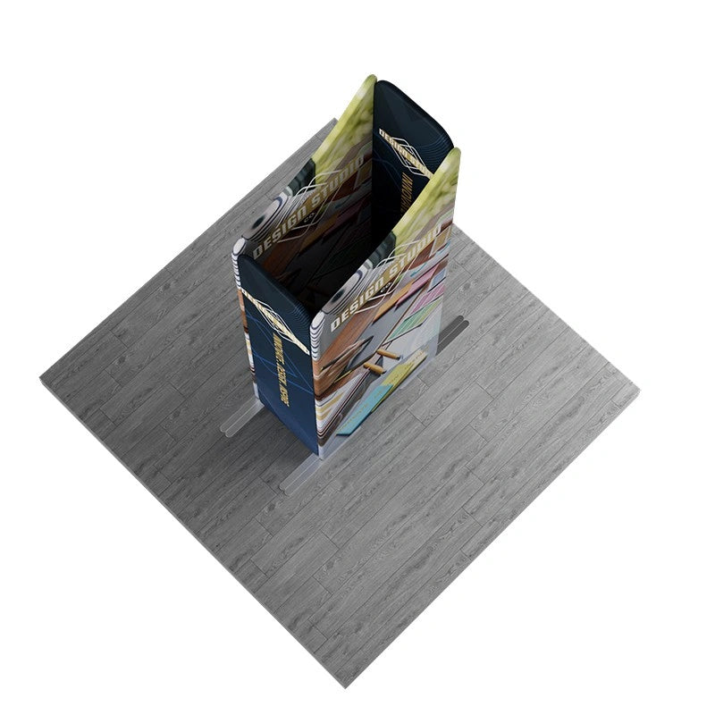 Compact magnetic modular retail island booth