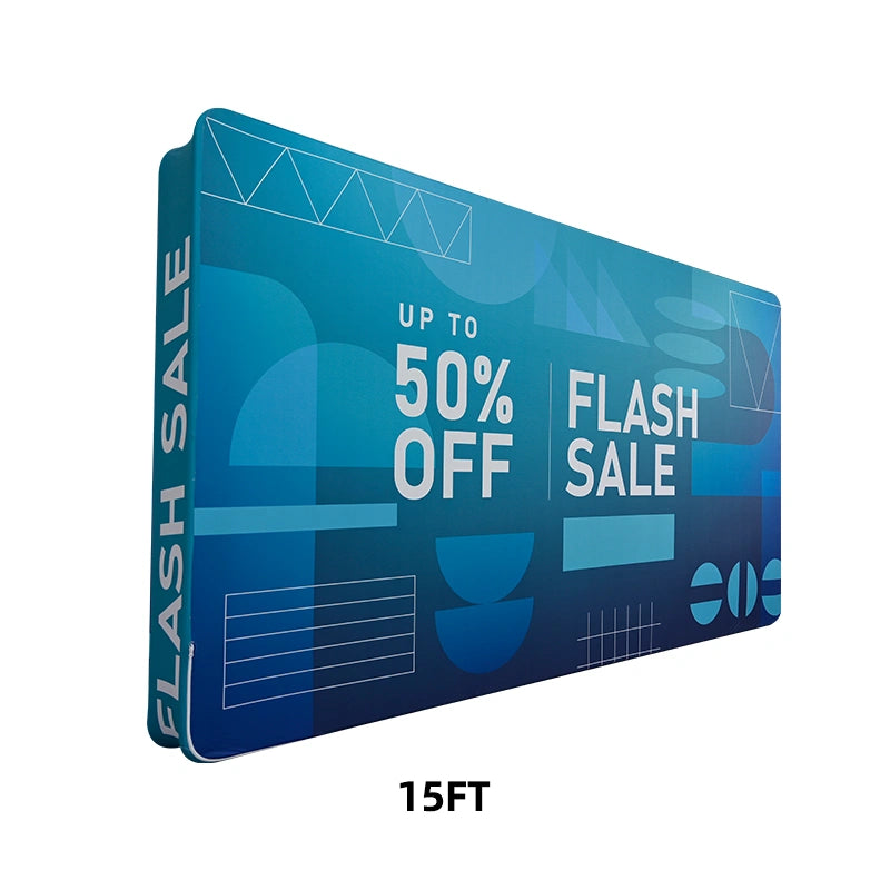 Portable round corner backdrop system for exhibitions and conferences