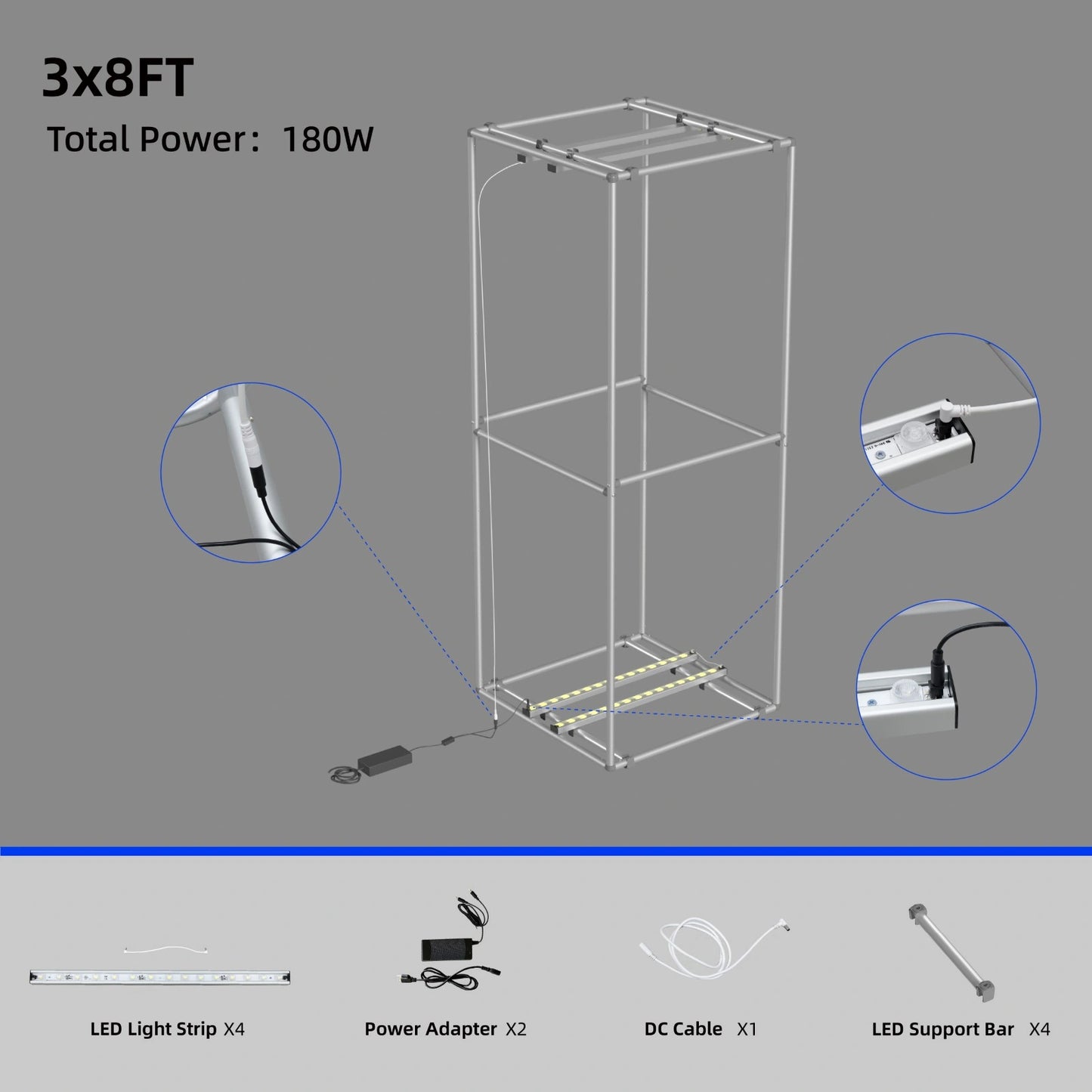 Custom tower display designed to showcase logos, promotional messages, and product campaigns at trade shows