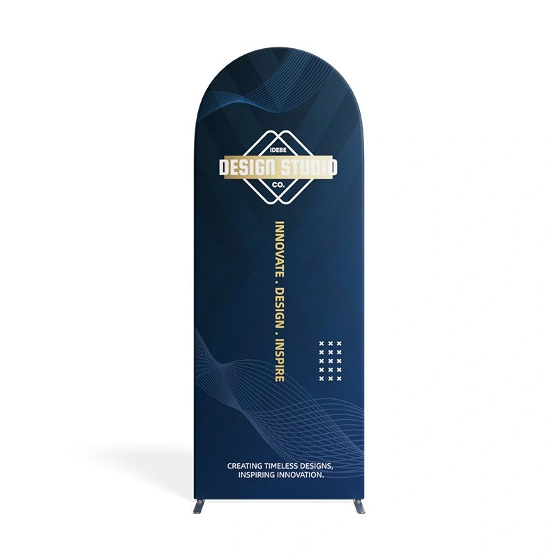 Custom printed magnetic arch banner stand for trade shows and events