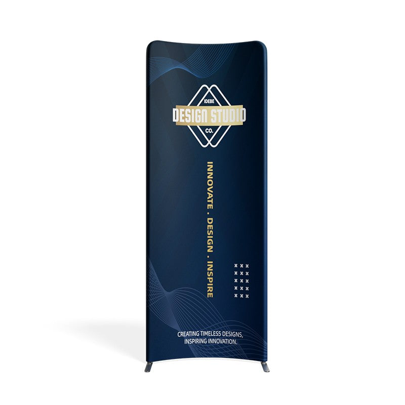 Magnetic Curved Fabric Banner Stand - Flame-Retardant 240g Tension Fabric