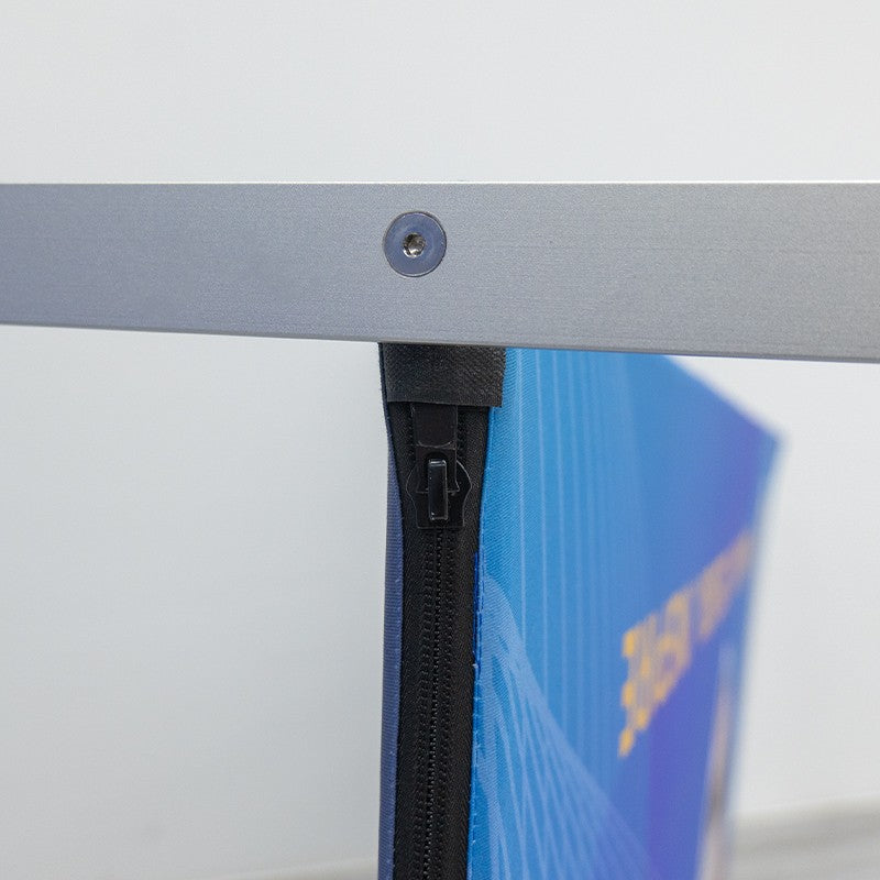 Magnetic Curved Fabric Banner Stand - Flame-Retardant 240g Tension Fabric