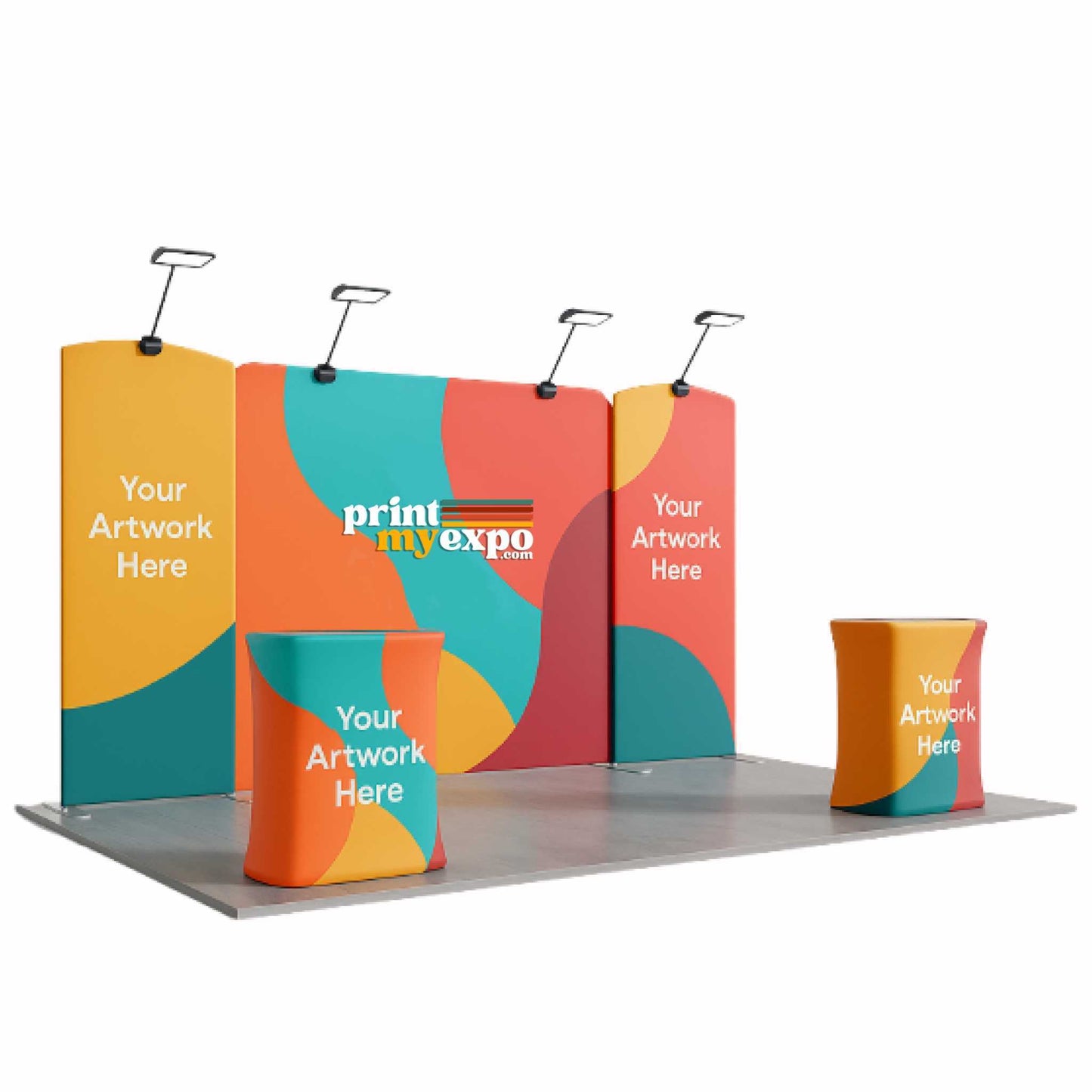 10x15ft Trade Show Booth Kit - A1 - Flame-Retardant 240g Tension Fabric