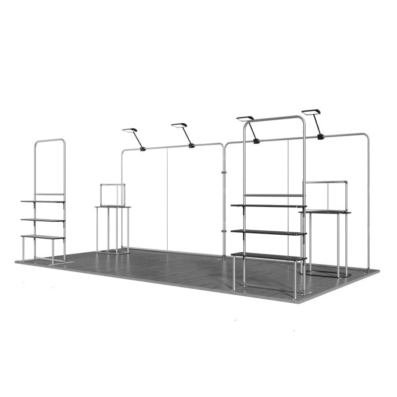 10x20ft Trade Show Booth Kit - A2 - Flame-Retardant 240g Tension Fabric