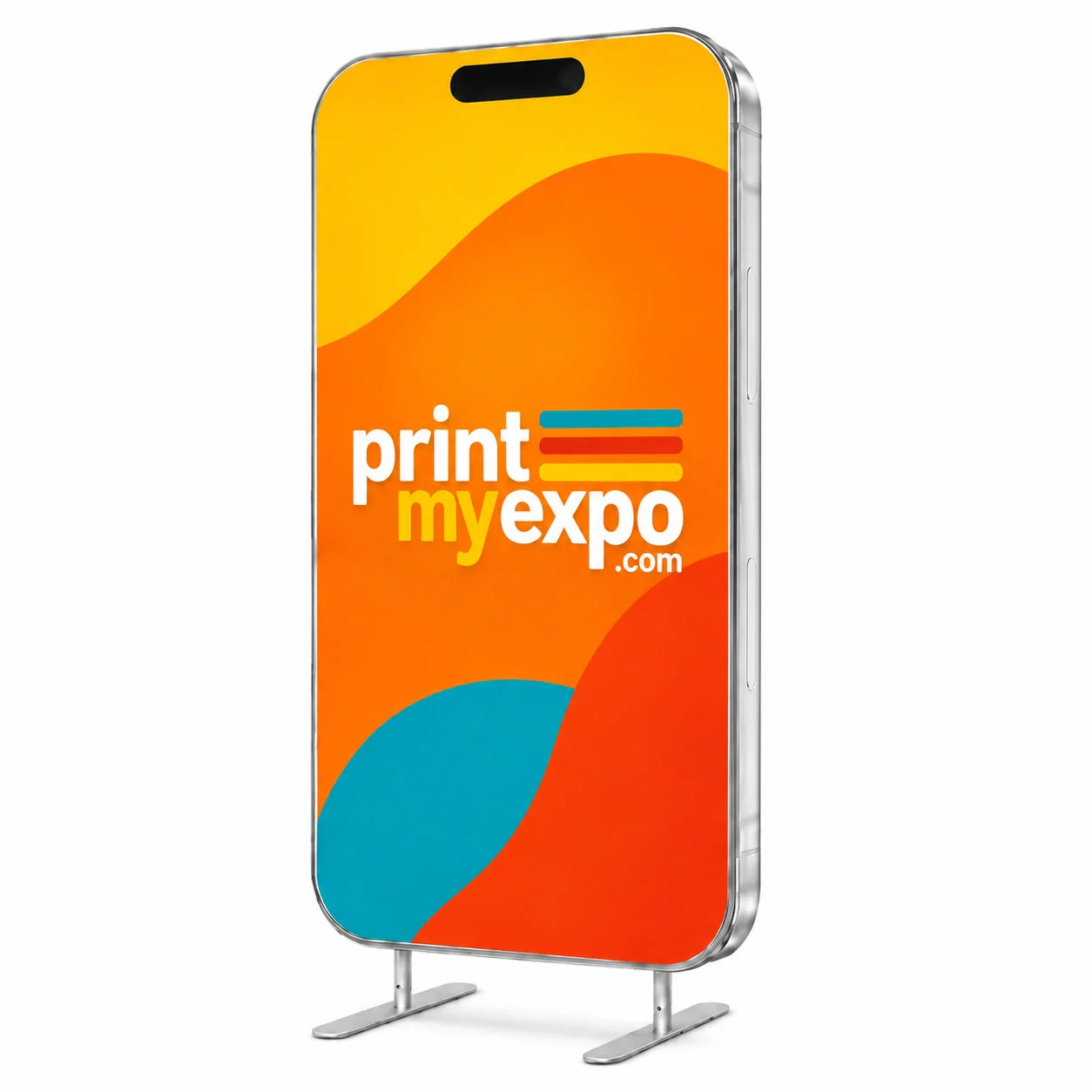 New launch display solutions featuring a modern illuminated smartphone style trade show display stand