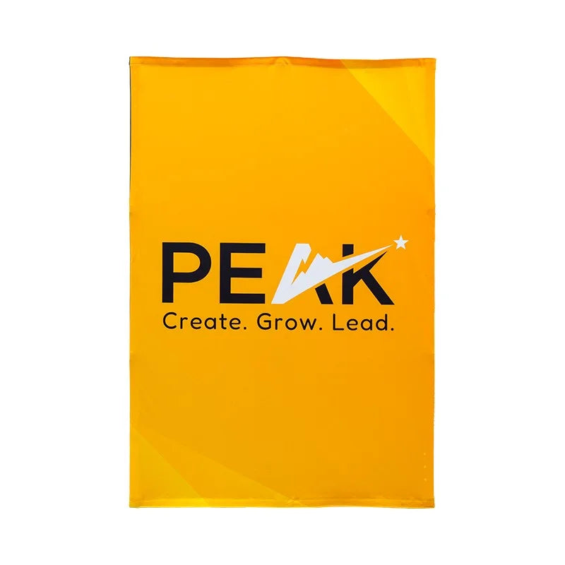 Single-Sided Straight Fabric Pop Up Display with custom tension fabric graphics for trade shows