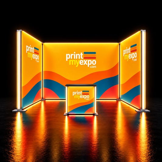 PrintMyExpo 10ft Tradeshow SEG Modular Lightbox Display Kit F
