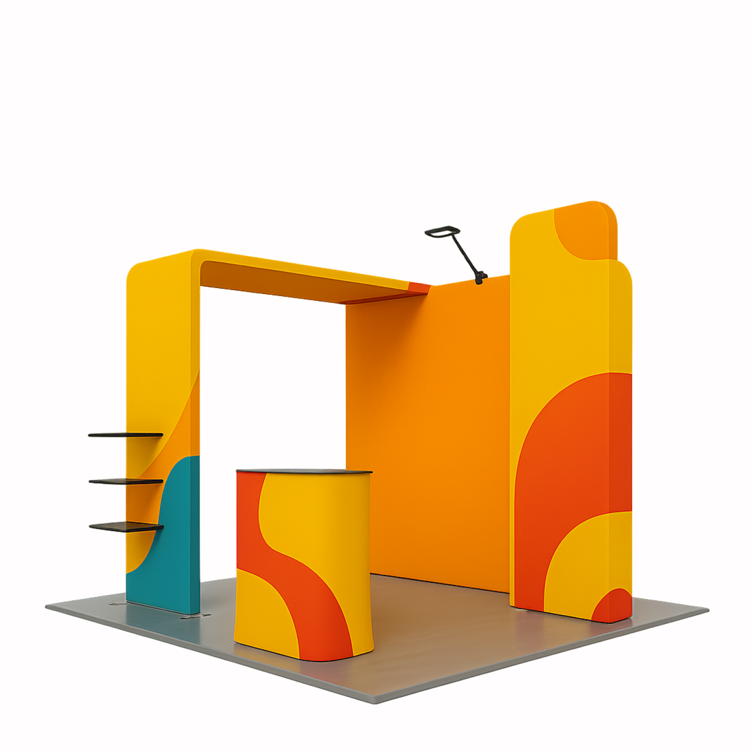 10x10ft Trade Show Booth Kit - B3 Flame-Retardant 240g Tension Fabric