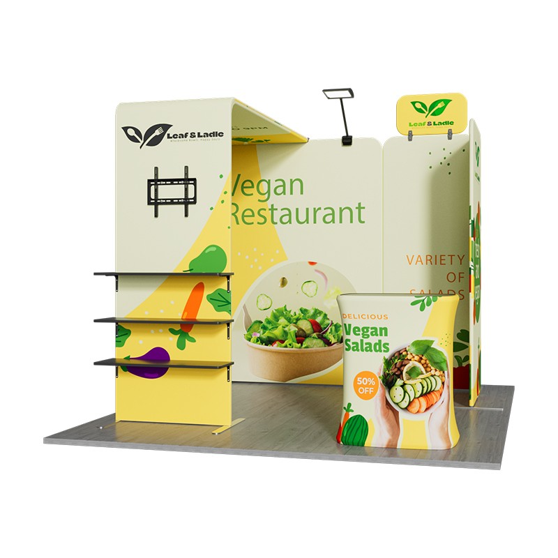 10x10ft Trade Show Booth Kit - B3 Flame-Retardant 240g Tension Fabric