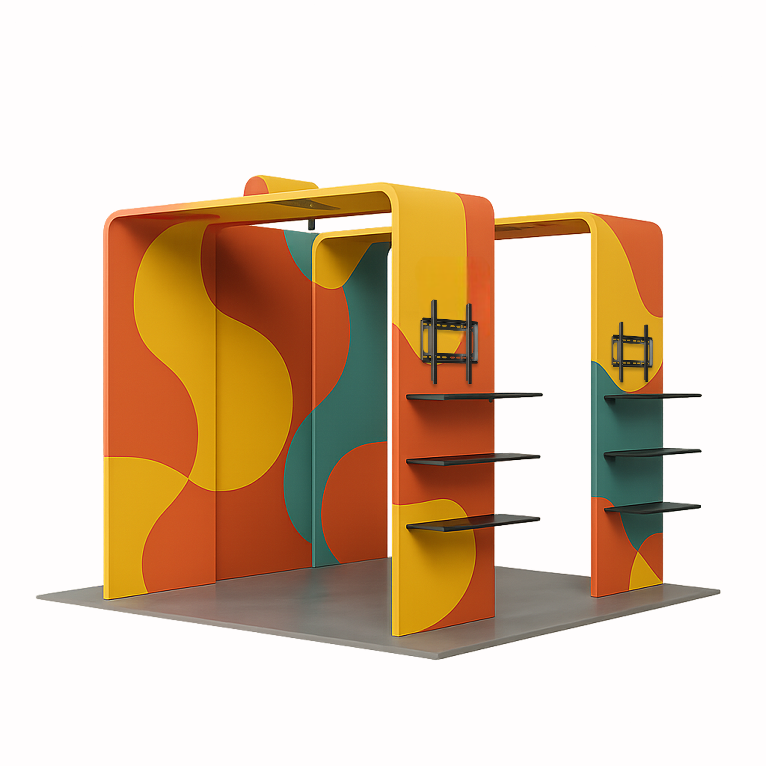 10x10ft Trade Show Booth Kit - C1 Flame-Retardant 240g Tension Fabric