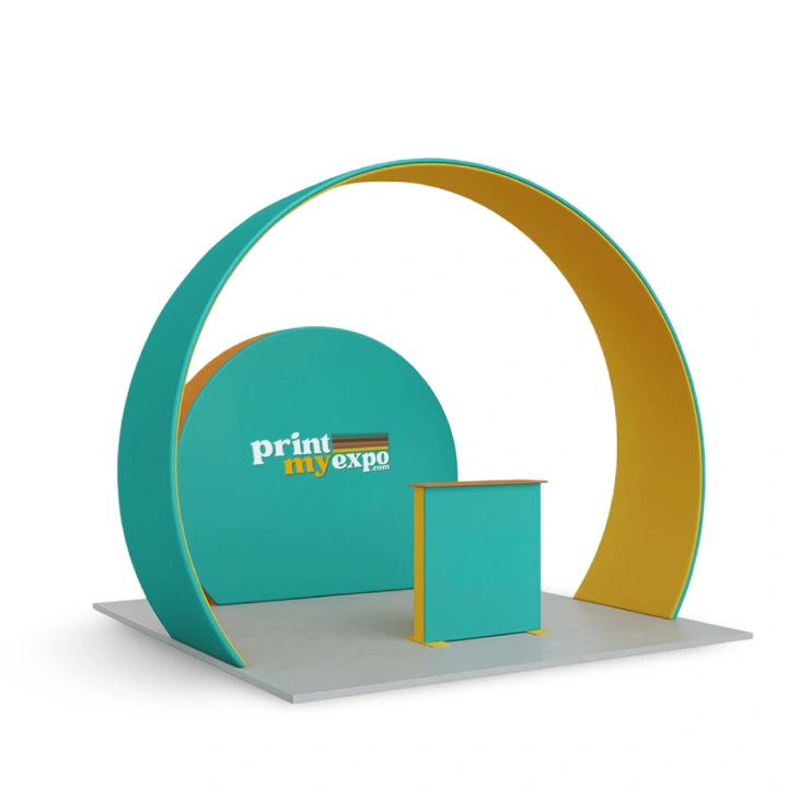 10x10ft trade show booth kit D2 with custom printed tension fabric graphics