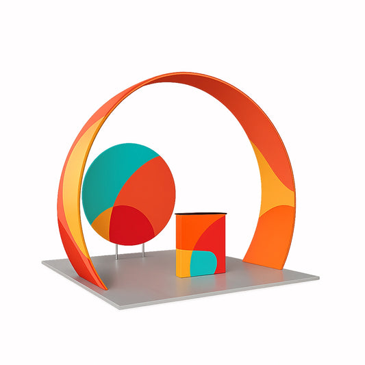 10x10ft trade show booth kit D3 with custom printed tension fabric graphics