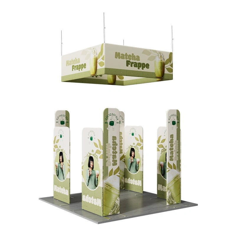 Complete 10x10ft trade show booth kit B4 layout for trade shows