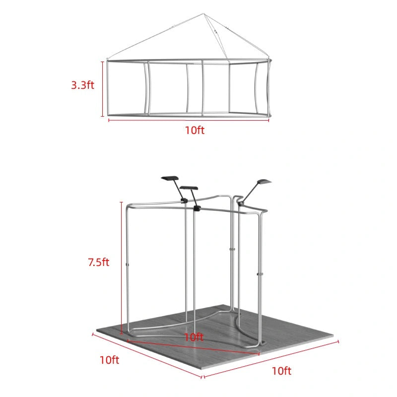 Exhibition-ready 10x10ft trade show booth kit A5 setup
