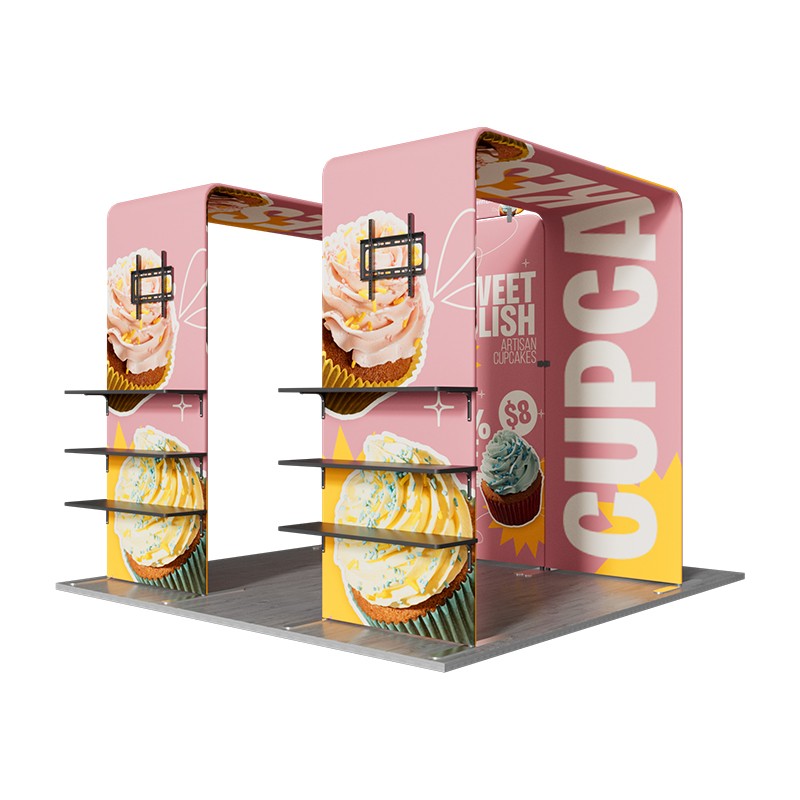 10x10ft Trade Show Booth Kit - C1 Flame-Retardant 240g Tension Fabric