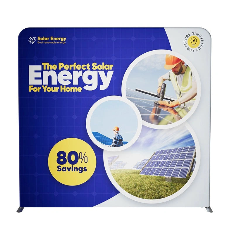 Flame-retardant 240g tension fabric used in 10x15 trade show display system