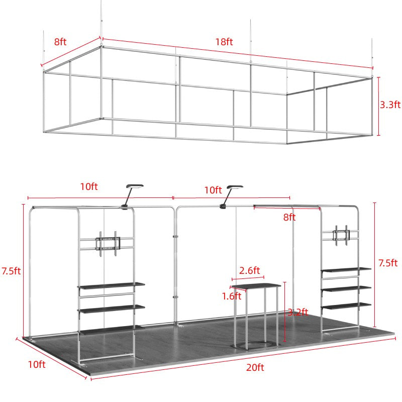 10x20ft Trade Show Booth Kit - A1