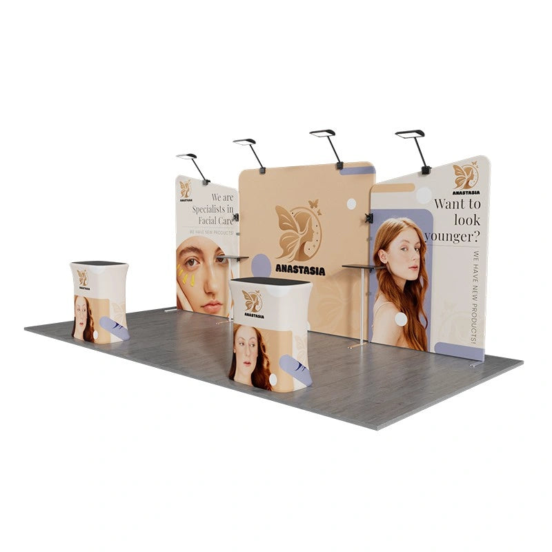 Complete 10x20ft trade show booth kit A6 layout for trade shows
