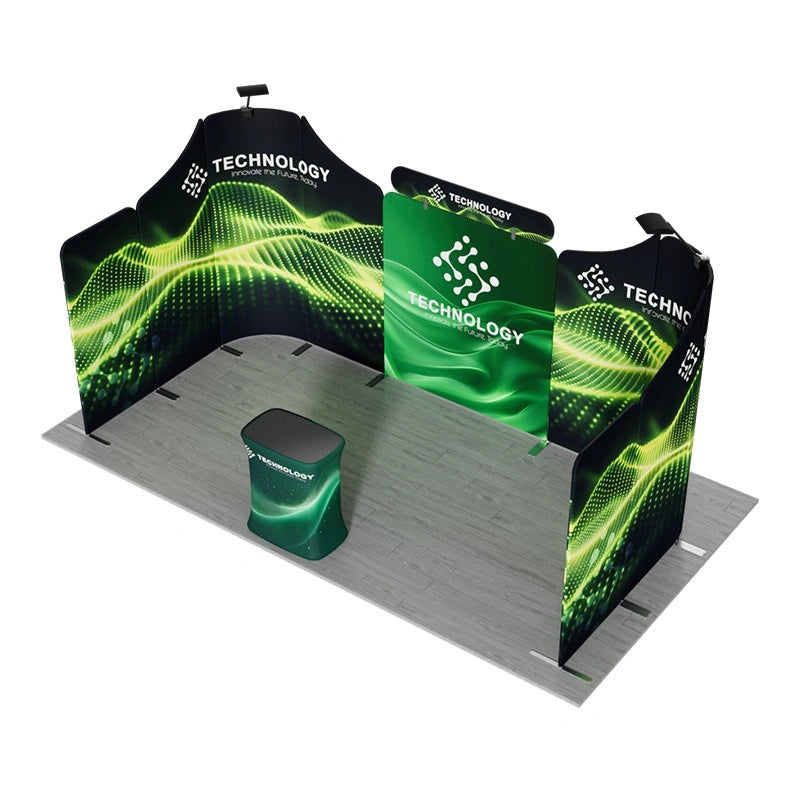 Modular 10x20ft trade show booth kit B4 with fabric displays