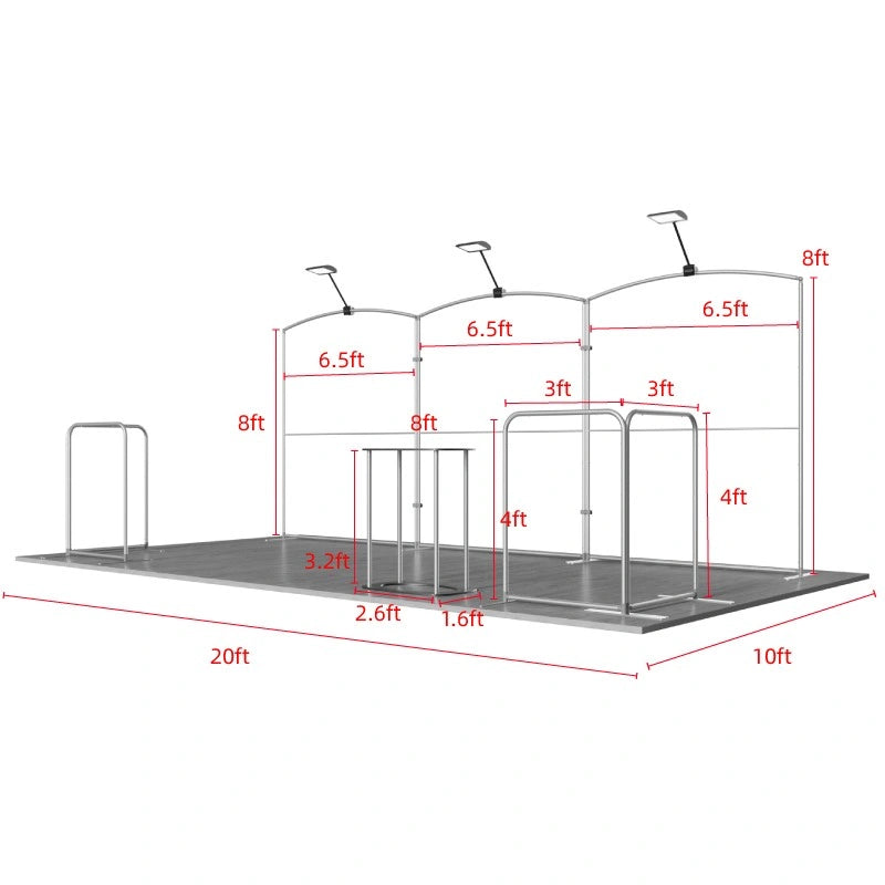 Custom 10x20ft trade show booth kit C2 for brand promotion