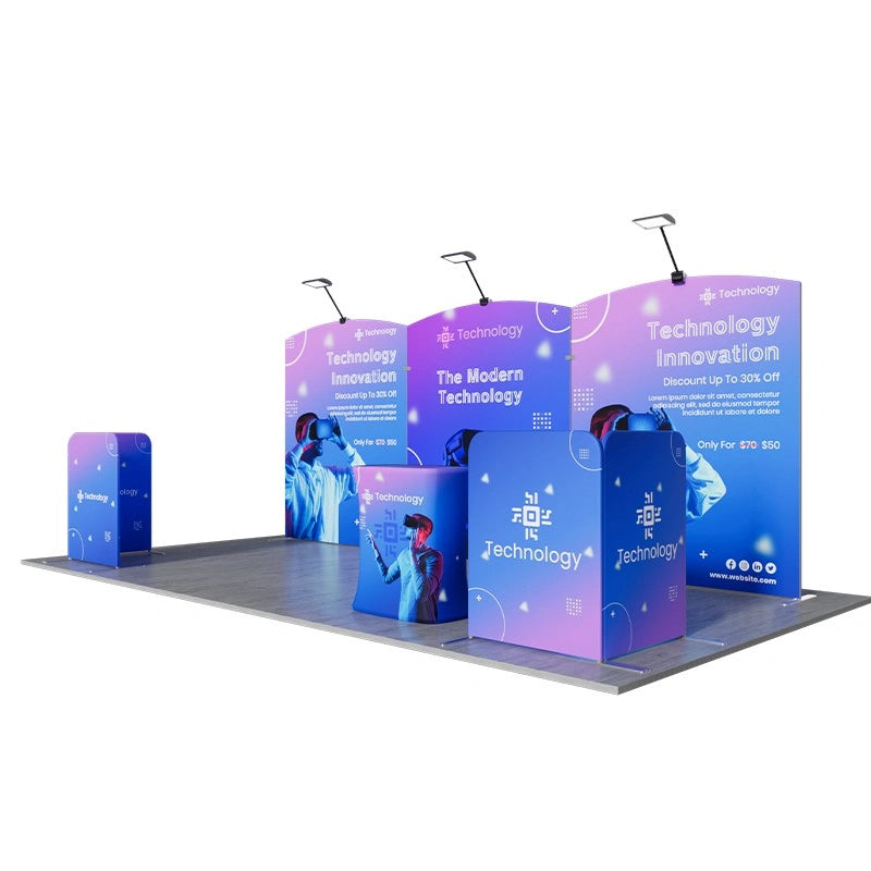 Complete 10x20ft trade show booth kit C2 layout for trade shows