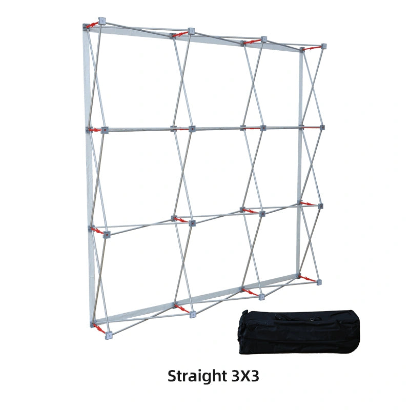 Professional straight fabric popup display for marketing events