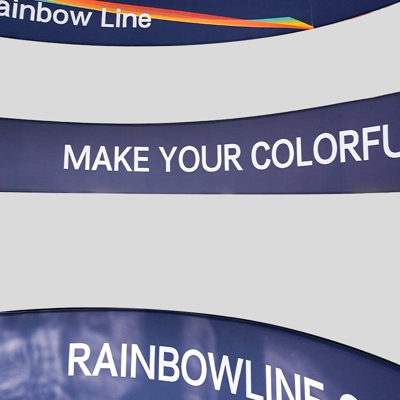 Custom printed tiered circle hanging sign for trade shows