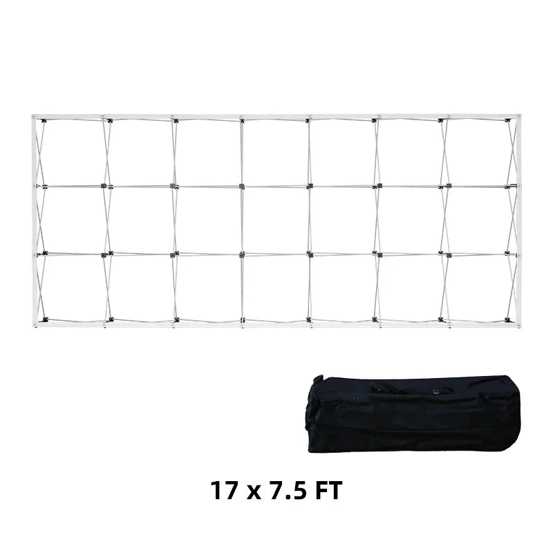 Custom tension fabric pop up display with smooth expansion and convenient portable construction