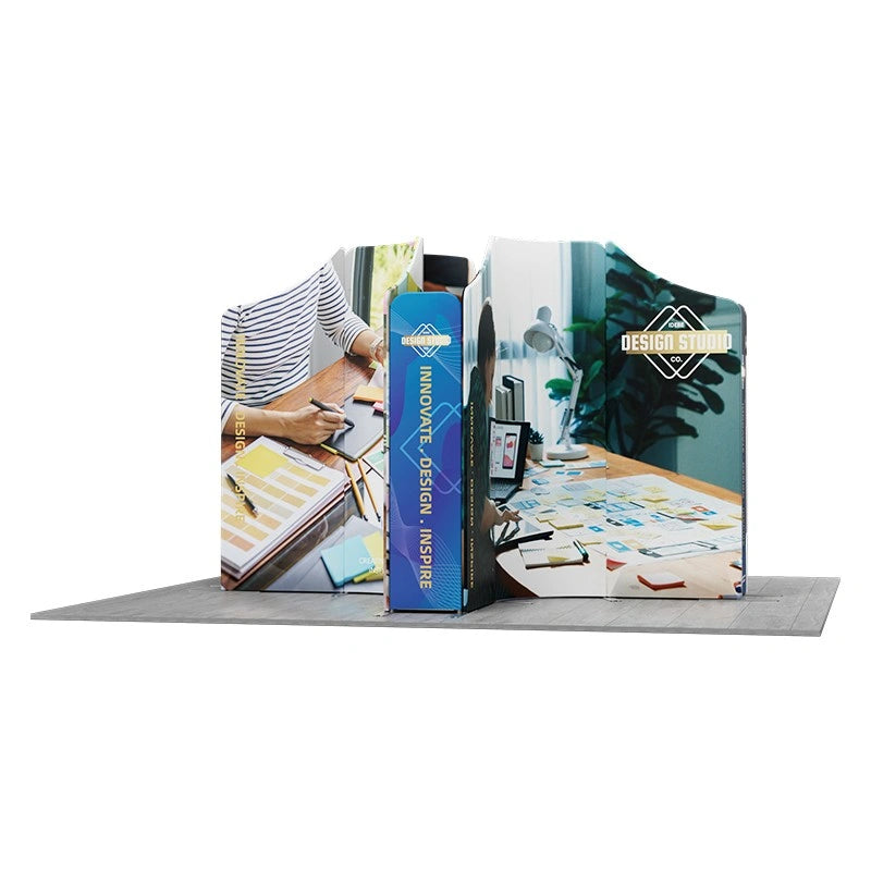 13x13ft modular fabric display with magnetic connectors