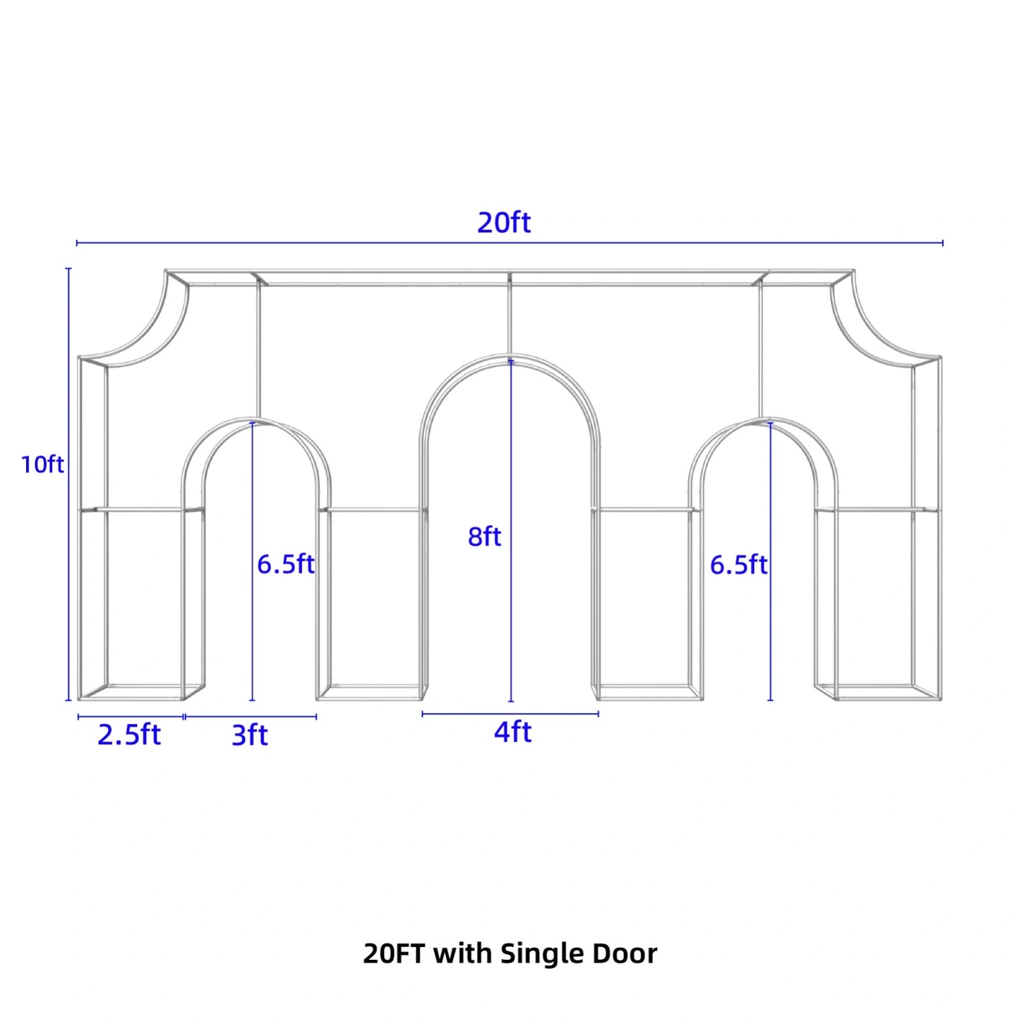 Triumphal Arch event backdrop with premium tension fabric graphics for memorable entrances and professional event settings