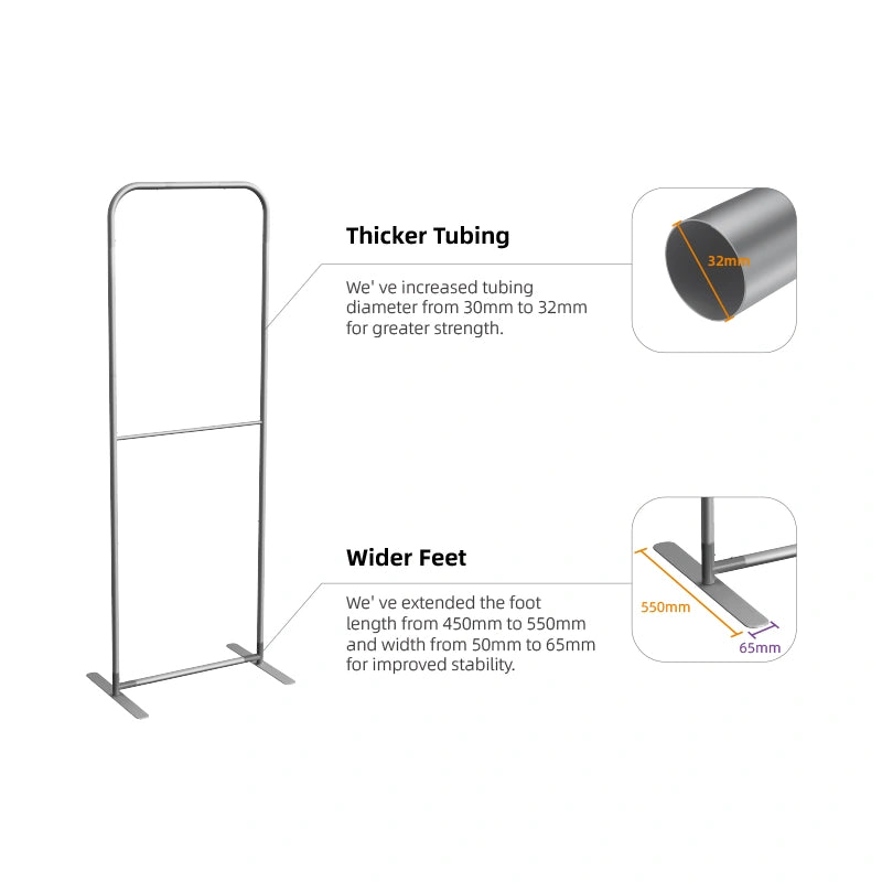 Custom three-sided pinwheel shaped hanging sign for trade shows
