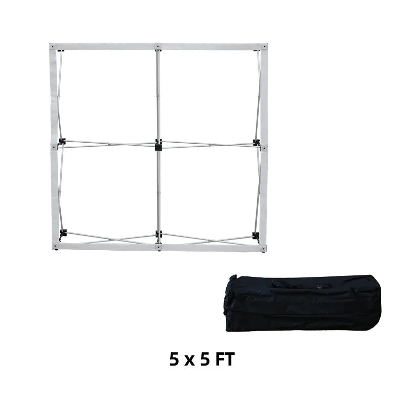 Single-sided exhibition backdrop with custom fabric graphics for high-visibility booth branding