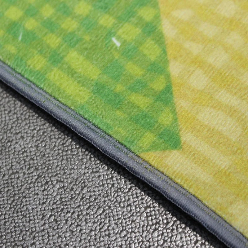 Custom printed Crystal Velvet Carpet with soft texture and anti-slip rubber dot backing