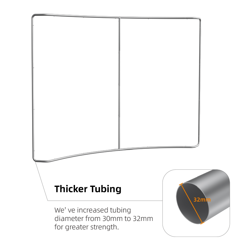 Curved Tension Fabric Display - Flame-retardant 250g Soft Knitted-Dye Sublimation