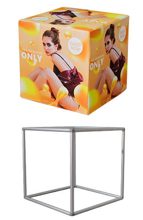 Stackable 3D cube display for product presentation and branding