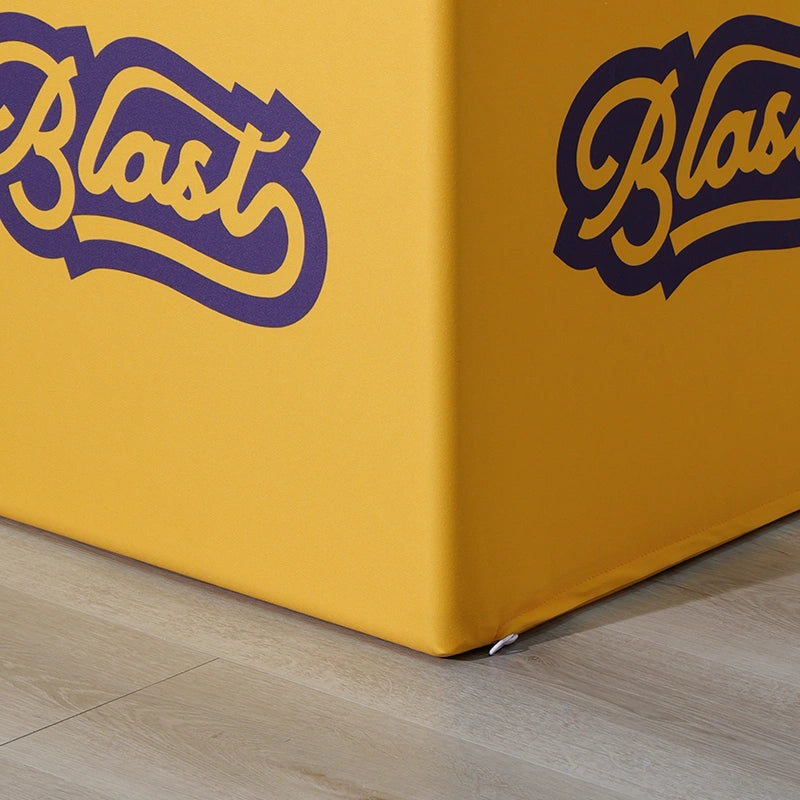 Back view showing support structure of 3D cube display