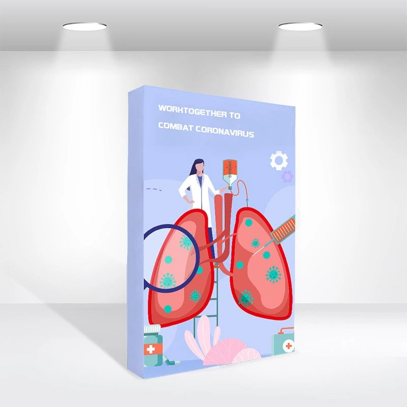 Custom straight fabric popup display for expo branding
