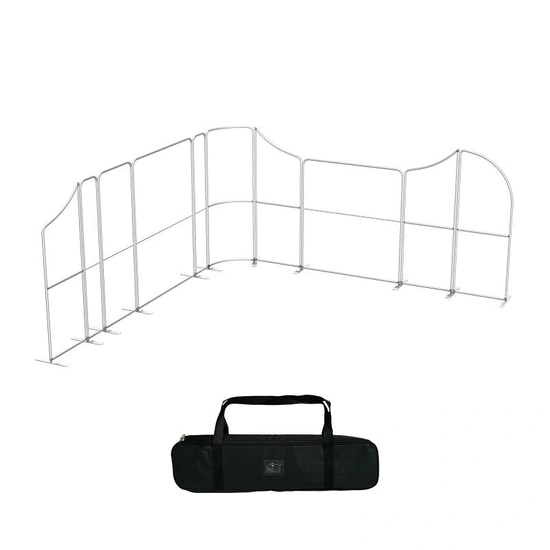 Magnetic modular fabric exhibition display for large booth spaces