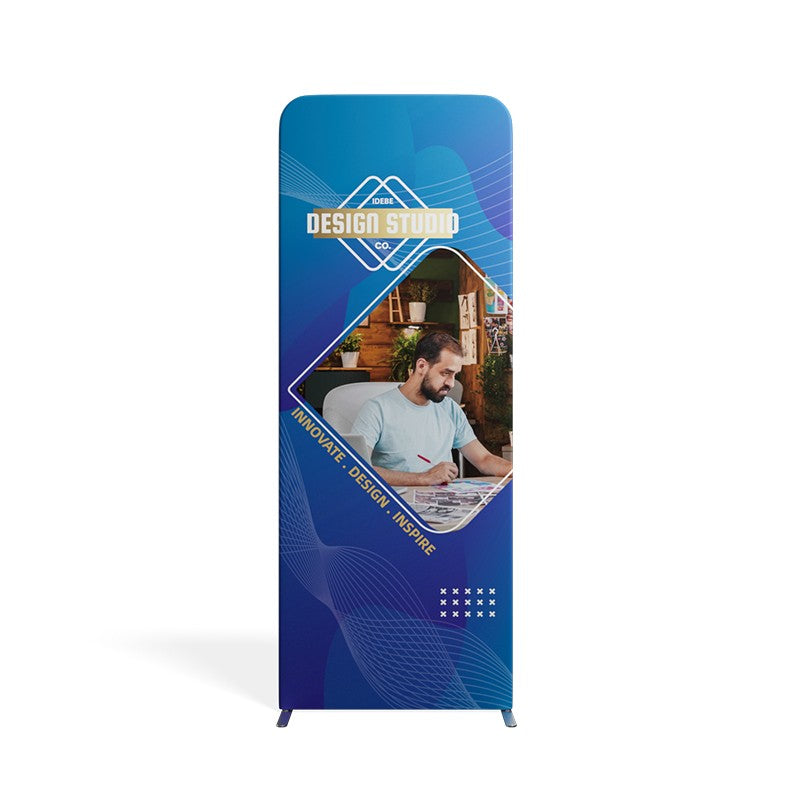 Magnetic Straight Fabric Banner Stand - Flame-Retardant 240g Tension Fabric