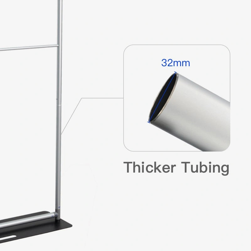 Durable premium fabric banner stand with round corners