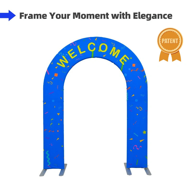 Open Arch Event Display with versatile styling options for florals, greenery, balloons, lighting, and themed décor