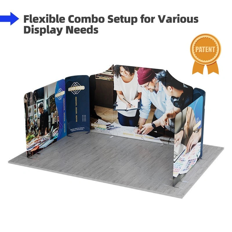 Large modular fabric display wall for retail promotions