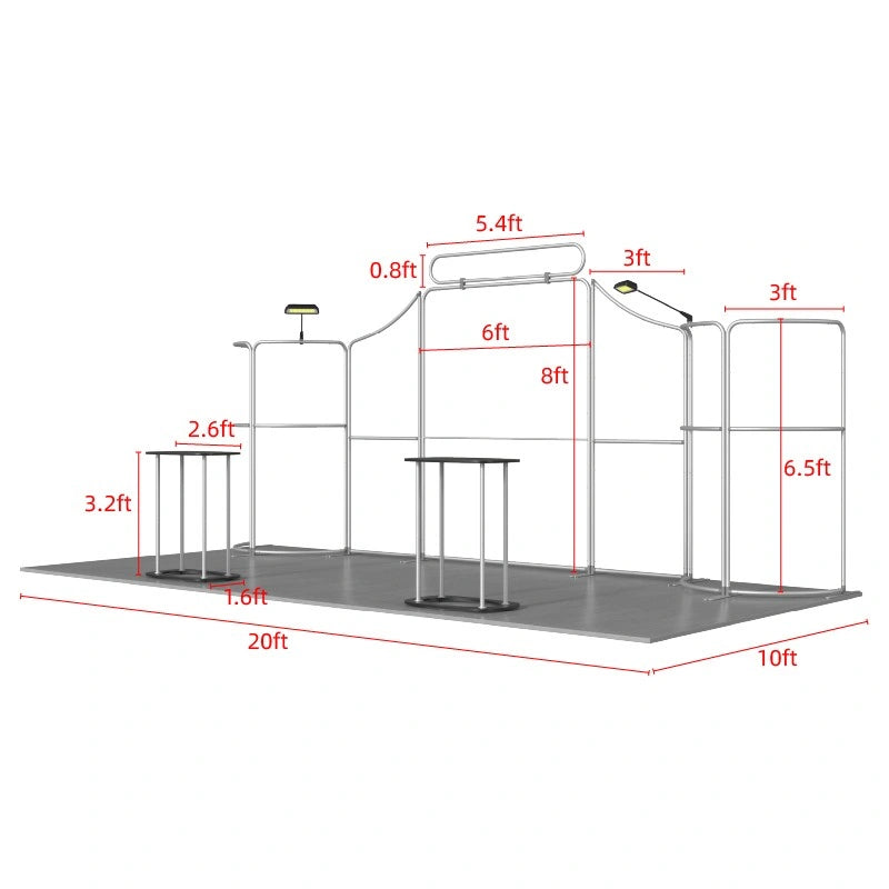 Large B9 exhibition booth with custom branding for product collections, new launches, and marketing campaigns