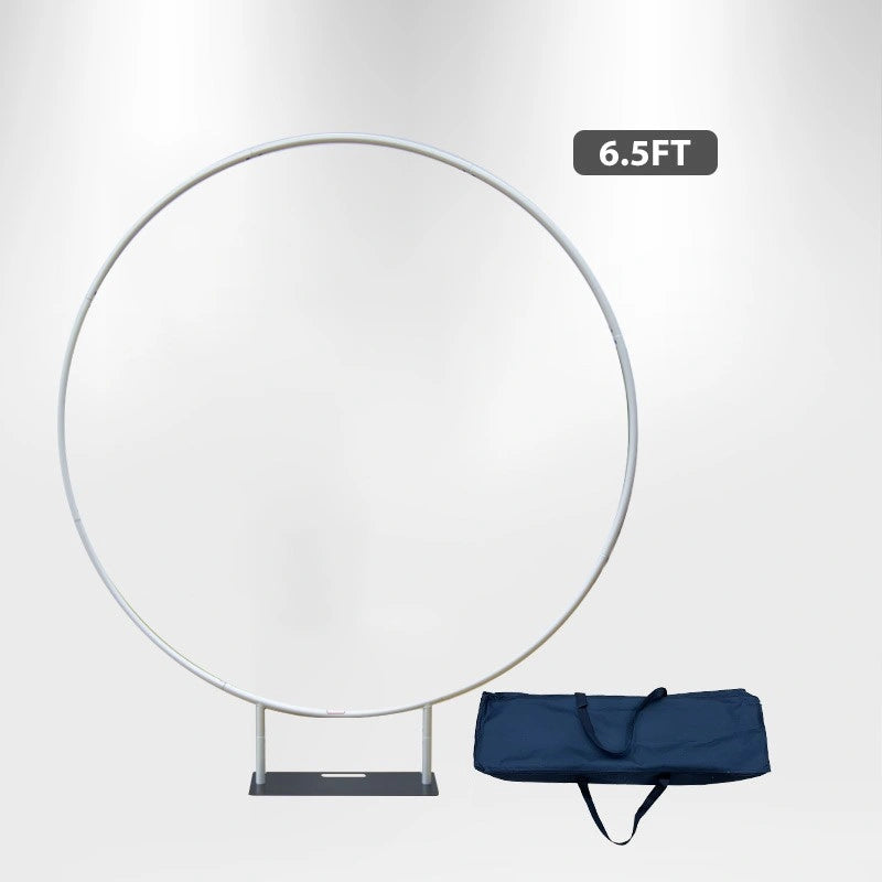 Custom Circle Event Backdrop with smooth printed fabric for ceremonies, photoshoots, parties, and promotional events