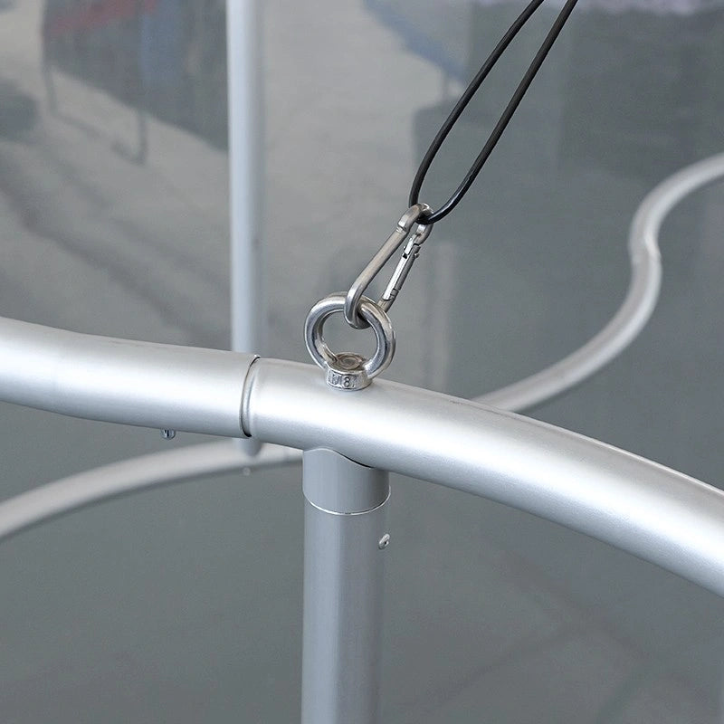 Large cloud hanging sign for expo booth visibility