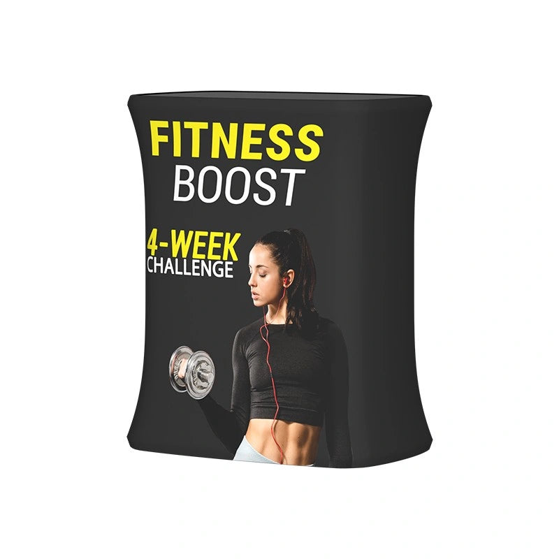 Trade show booth kit B10 with coordinated branded displays for product demonstrations and visitor engagement
