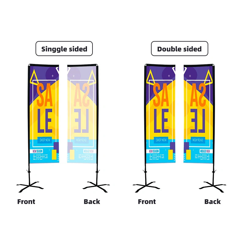 High-quality Rectangle Flag with custom printing for exhibitions, grand openings, festivals, sporting events, and retail promotions.