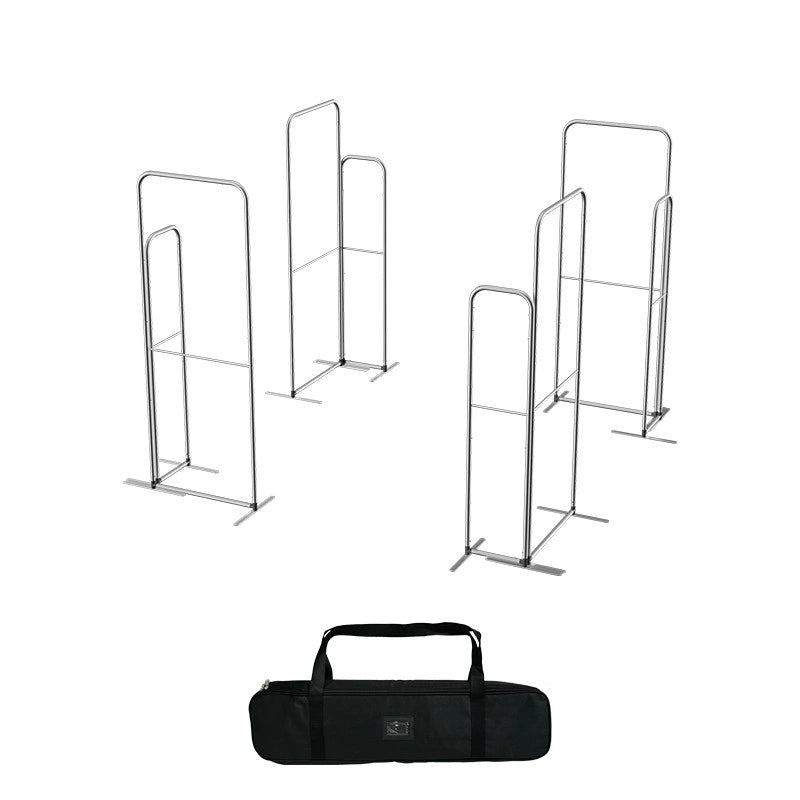 Portable 10x10 trade show booth with tension fabric graphics