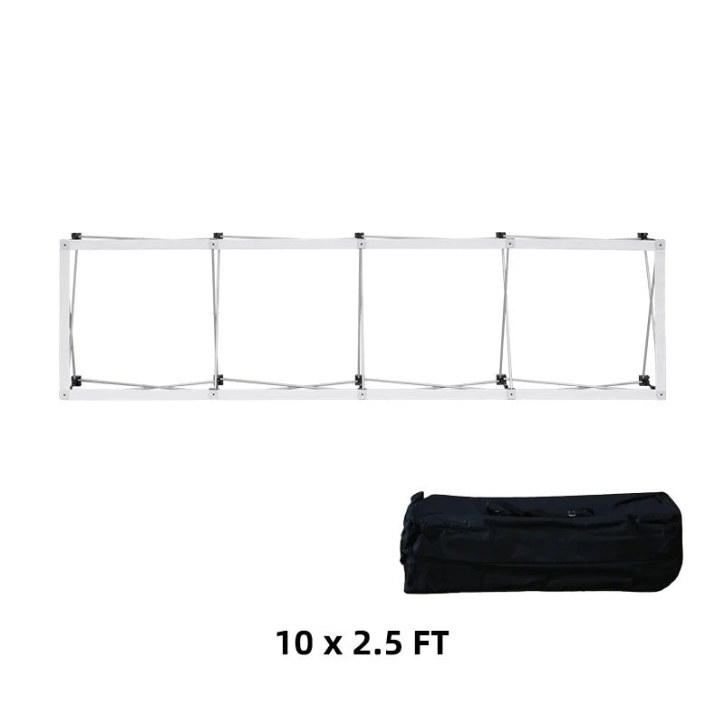 Lightweight straight fabric display for corporate presentations and promotional events