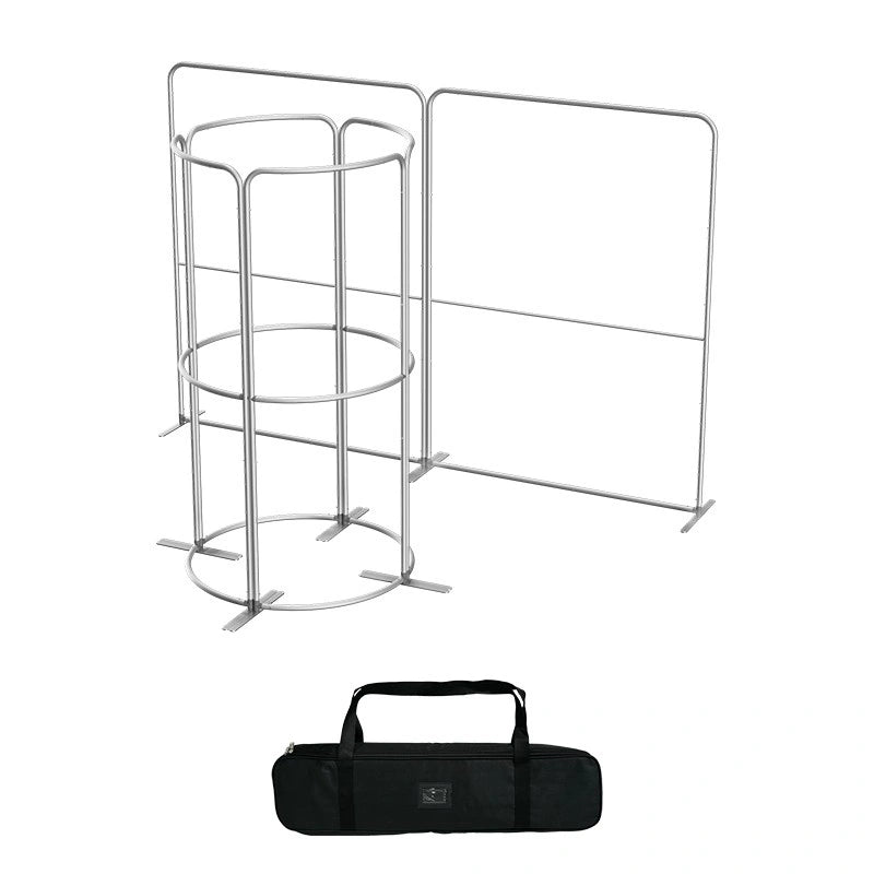 Portable 13x10 trade show display system with tension fabric graphics